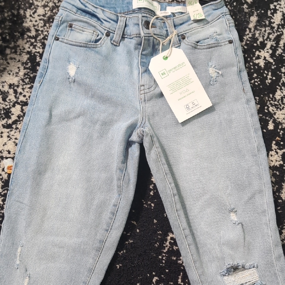 Light Blue Distressed Women's Jeans